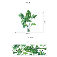 Garvee Stickers muraux décoratifs Plantes Tropicales, vinyle vert, pour salon, chambre, cuisine, salle de bain, 30 × 90 cm