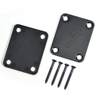 Plaques de fixation pour manche de guitare Garvee, style vintage, avec vis, pour guitares et basses électriques, noires, robustes, montage facile, pour scène.