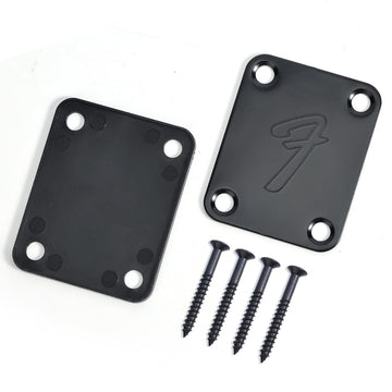 Plaques de fixation pour manche de guitare Garvee, style vintage, avec vis, pour guitares et basses électriques, noires, robustes, montage facile, pour scène.