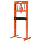 Garvee Presse hydraulique d’atelier 20t, cadre en H en acier, hauteur réglable et plaques mobiles pour garage et atelier - Orange