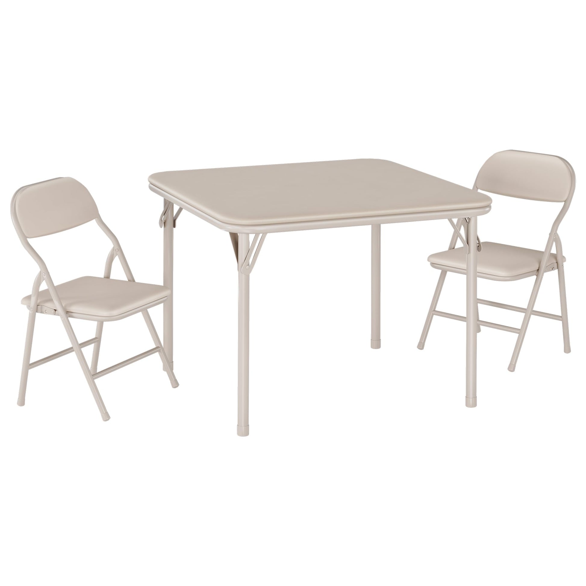 Ensemble table et chaises pliantes 3 pièces pour enfants Garvee, pliable, sûr, en cuir PU, antirouille, pour salle de jeux et maternelle