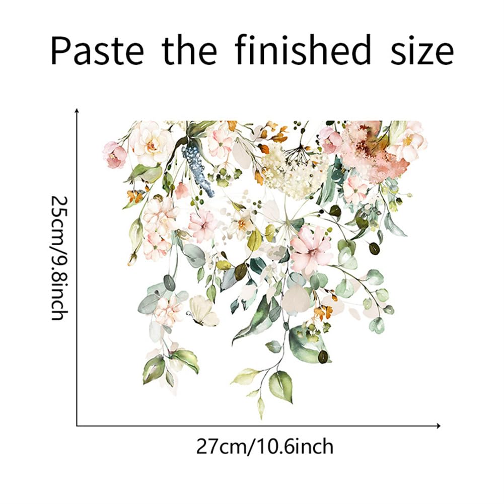 Autocollant pour siège de toilette Garvee, motif floral, en PVC plat et imperméable, M-205, décoration de salle de bain