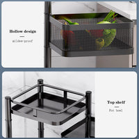 Garvee Chariot de rangement 5 niveaux en acier carbone, 5 compartiments, organisateur pour bureau, cuisine, fruits et jouets, Blanc, 94 × 28 × 28 cm