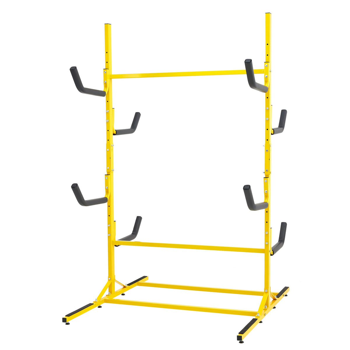 Garvee Support de rangement pour kayaks, autoportant, hauteur réglable, bras rembourrés, acier à la rouille, pour 4 kayaks, intérieur et extérieur.