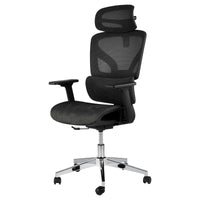 Garvee chaise de bureau ergonomique en maille respirante, accoudoirs 3D, repose-pieds, inclinaison 135°, Noir
