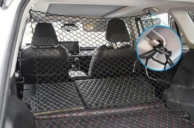 GARVEE Filet de séparation de coffre pratique pour animaux de compagnie, barrière de sécurité pour chien en voiture, 120 x 70 cm, noir