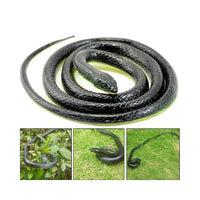 Serpent en caoutchouc réaliste Garvee, 132 cm, souple, pour protéger le jardin, Halloween et les fêtes, noir et jaune.