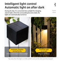 Applique solaire murale Garvee à couleurs changeantes, étanche IP65, boîtier en aluminium, lumière RGB et chaude pour jardin et terrasse, sans fil