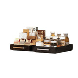 Ensemble de 2 organisateurs de porte coulissante Garvee pour cuisine et salle de bain, plastique robuste, gain de place, noir - Noir
