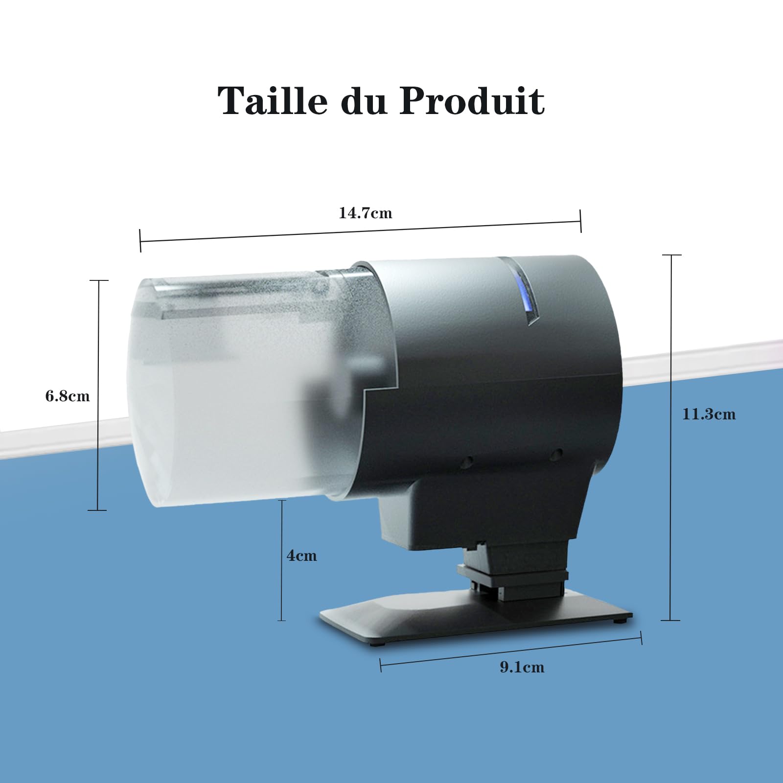 Distributeur automatique de nourriture pour poissons Garvee 210 ml avec 3 options de minuterie et couvercle de conservation de la fraîcheur pour aquariums et vacances