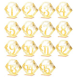 Numéros de table en acrylique Garvee 1-15, élégants, durables et transparents, pour les réceptions de mariage et les banquets.