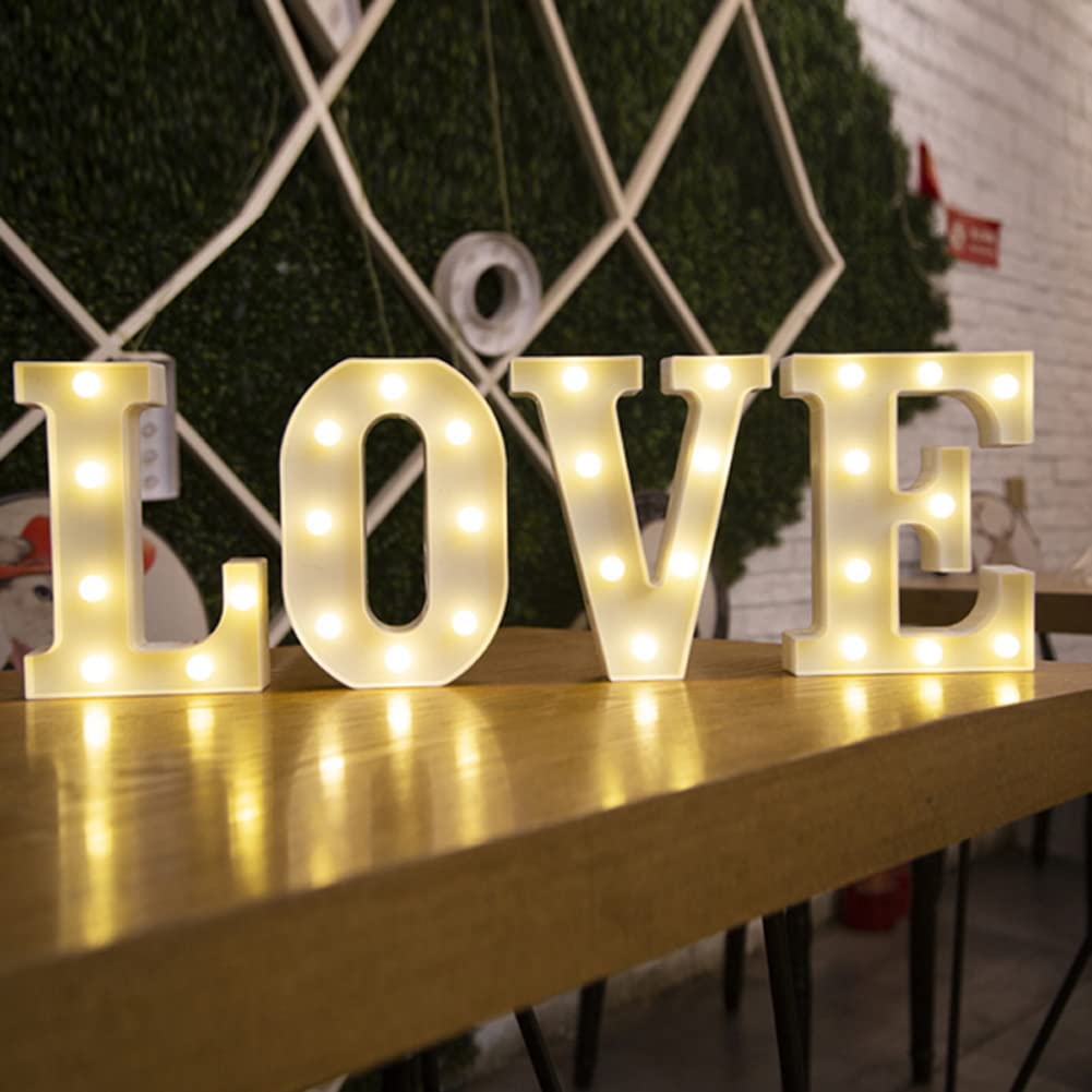 GARVEE Enseigne lumineuse LED « Liefde » 22 cm, veilleuse à piles pour décoration de fêtes intérieures et extérieures