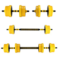 Haltère ajustable Garvee 15 kg (33 lbs) avec revêtement PE, double verrouillage pour l'entraînement à domicile, 15 kg (33 lbs), noir