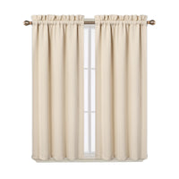 Cantonnières occultantes Garvee, lot de 2, beige, 66 x 114 cm, pour fenêtres, salon, cuisine, chambre, isolation thermique