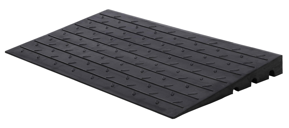 Garvee Rampe de trottoir en caoutchouc robuste 61 × 107 × 6,4 cm, hauteur 10,4 cm, pour allées, camions, bus et fauteuils roulants