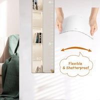 Miroir toise Garvee pour enfants, incassable, miroir pleine longueur, décoration murale pour chambre d'enfant, chambre à coucher, salle de jeux, multicolore