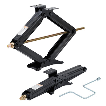 Stabilisateurs à ciseaux Garvee pour caravanes et remorques, capacité de charge de 7500 lb, hauteur réglable de 4 à 24 pouces, acier inoxydable, pour camping-cars et caravanes