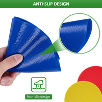 Marqueurs de taches Garvee pour enfants, lot de 10, 23 cm (9 pouces), en PVC, antidérapants, plats et colorés, pour le sport, l'entraînement et l'école.