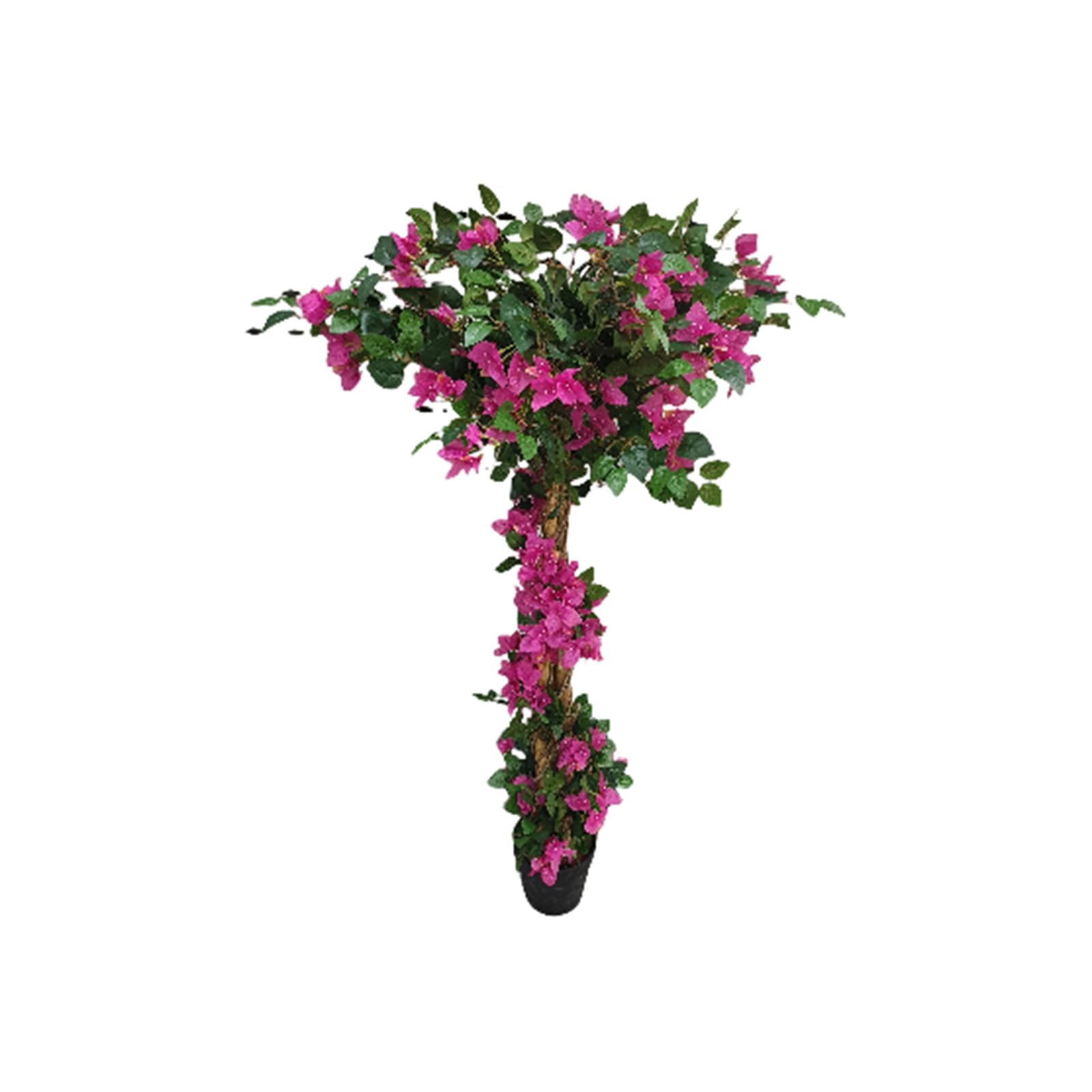 Bougainvillier artificiel Garvee de 1,80 m avec pot en plastique pour salon et bureau, design réaliste, entretien facile, polyvalent et vert