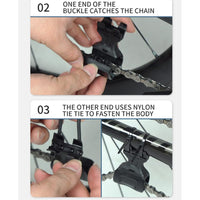 Guide-chaîne Garvee triple en nylon pour VTT et vélos de route - Accessoires de vélo - Noir