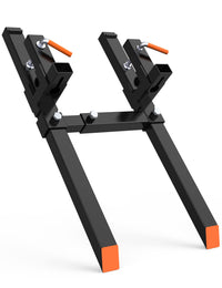 Fourches à palettes Garvee 43" (109 cm), capacité de charge de 907 kg, barre stabilisatrice réglable, acier robuste pour godet de tracteur agricole