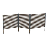 Garvee Clôture d’intimité extérieure 3 panneaux, acier brun, 269×122cm, écran décoratif pour jardin et terrasse - Brun