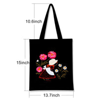 Ensemble de bordures Garvee pour sac en toile avec motif floral, kit de broderie au point de croix, fil à broder, tambour à broder pour filles, idée cadeau de loisirs créatifs.
