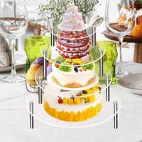 Présentoir à gâteaux Garvee 20,3 cm transparent avec pieds en métal, réutilisable et résistant à la chaleur, pour gâteaux et amuse-bouche, 115 x 20 x 30 cm