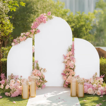 Ensemble de housses pour support de fond d'arche Garvee, double face, extensibles en spandex, infroissables, portables, 1,5 m et 2,2 m, pour mariage et fête.