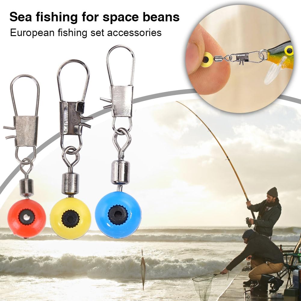 Garvee, lot de 100 émerillons de pêche avec perles, antirouille, pour la pêche en eau douce et en mer, polyvalents et durables.