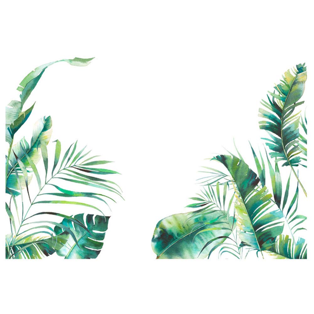 Stickers muraux Garvee Plantes Vertes, Feuilles Tropicales, Autocollants en PVC, 30 x 90 cm, Design Moderne