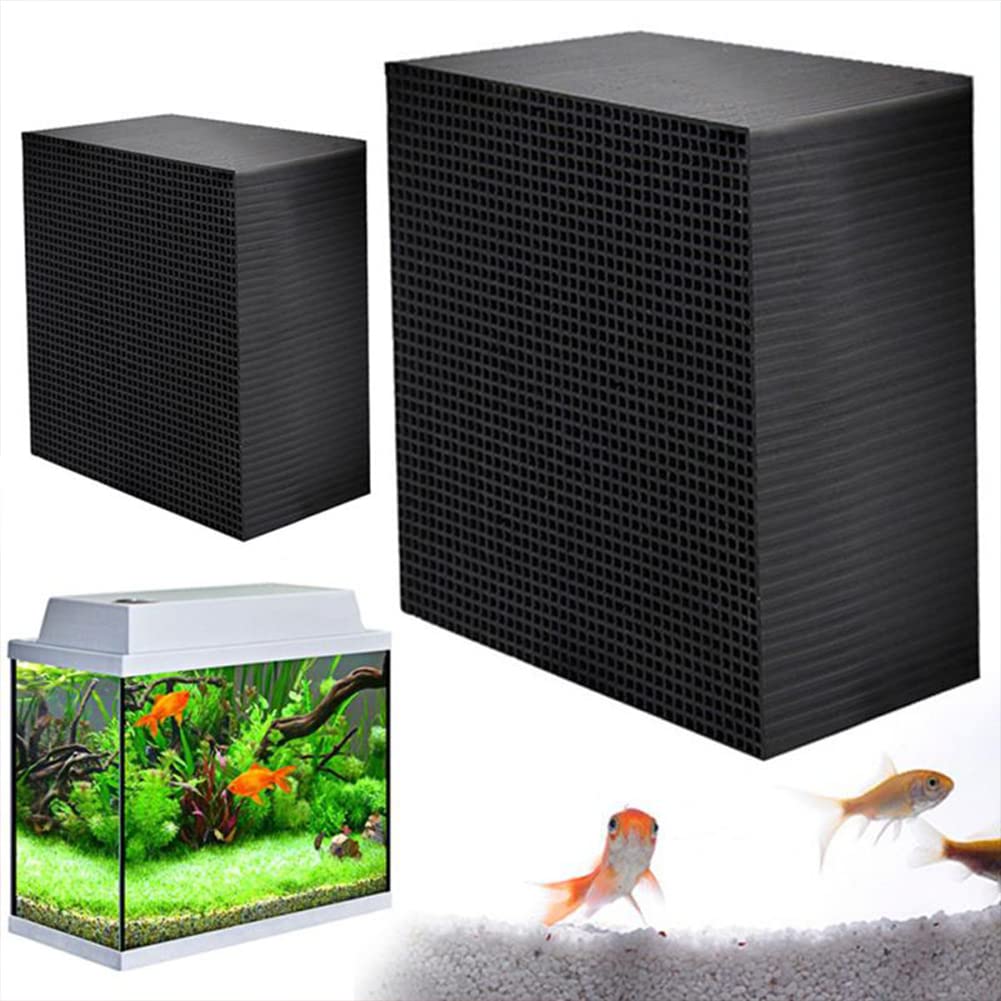 Cubes filtrants Garvee à charbon actif pour aquariums et piscines, structure alvéolaire, neutralisent les odeurs, purifient l'eau, charbon actif, noir