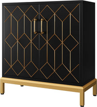 Buffet Garvee avec rangement, étagères réglables, métal, résistant aux rayures et imperméable, noir, pour cuisine et salle à manger, 78,5 cm x 36,3 cm x 84,6 cm