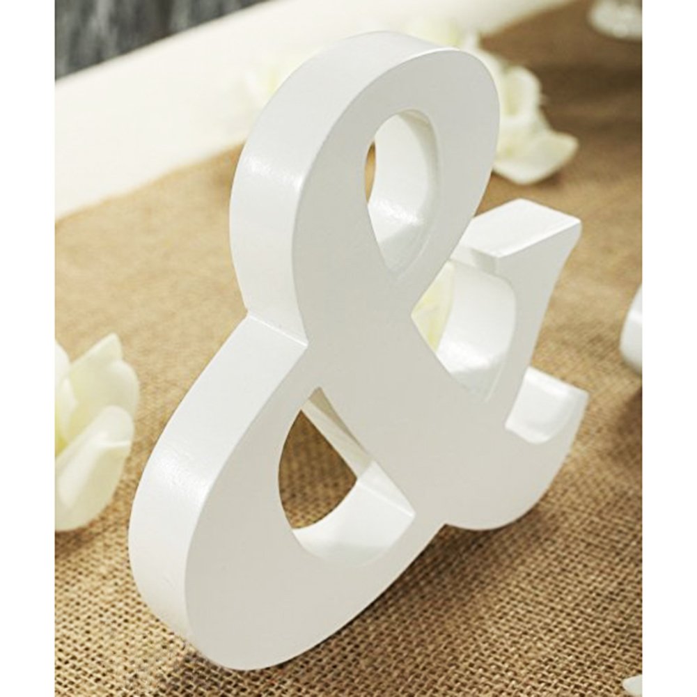 Décorations de mariage Garvee Mr  Mrs : lettres en bois rustiques blanches à poser, pour la table des mariés, accessoires photo d'anniversaire