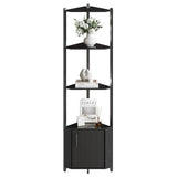 Garvee Étagère d'Angle 5 Niveaux 147 cm Bois Robuste Support Plantes Rangement Polyvalent Salon Chambre Bureau - 