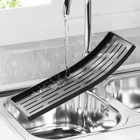 Égouttoirs à vaisselle multifonctionnels Garvee en acier au carbone (lot de 2) - Gain de place et réglables - Acier inoxydable - Pour évier de cuisine - Noir
