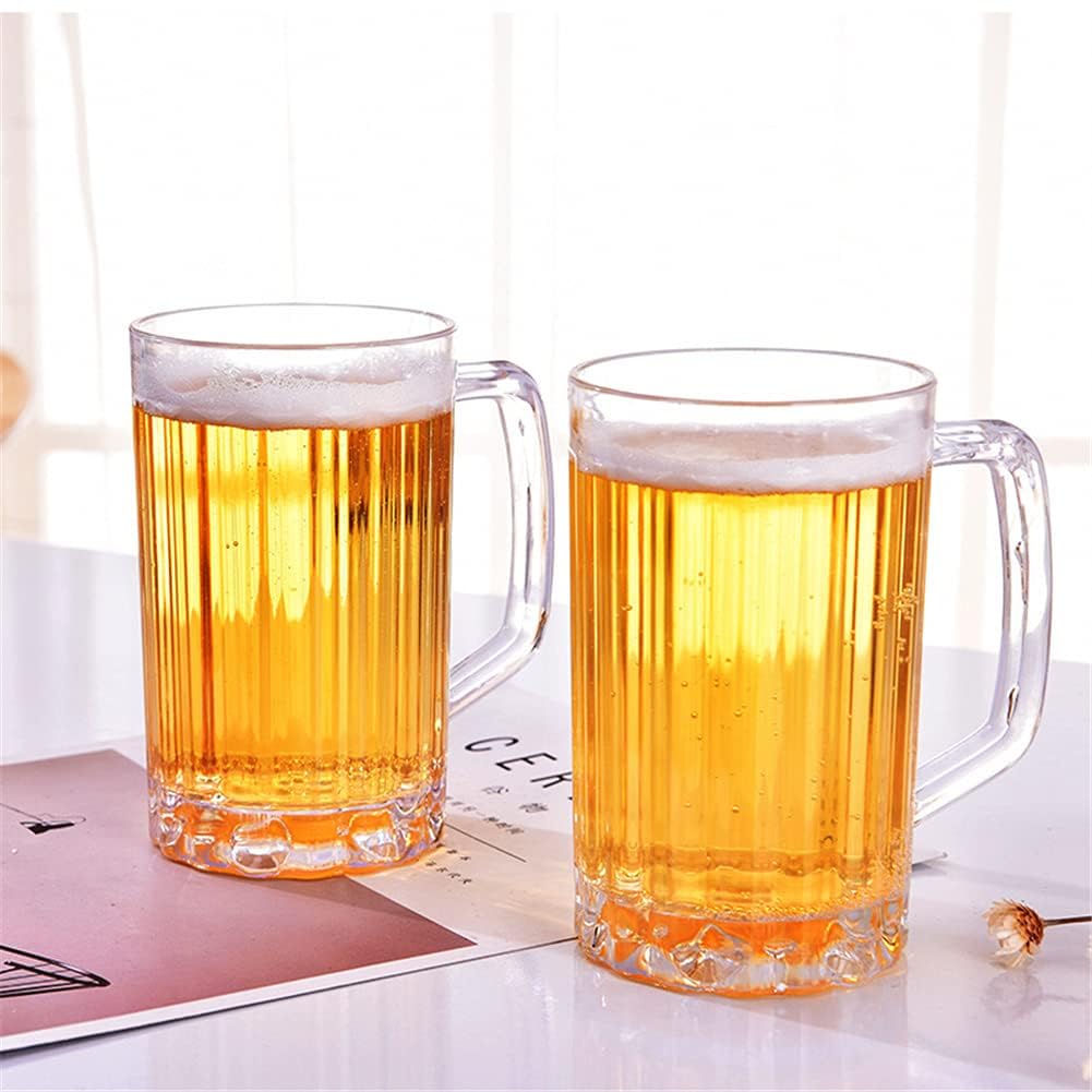 Verres incassables multi-usages Garvee pour bière et café, avec poignée ergonomique et base antidérapante, pour le bar et la maison, légers et de qualité supérieure.