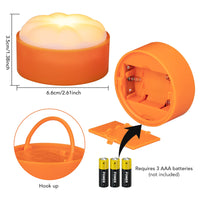 Guirlande lumineuse citrouille LED sans flamme Garvee avec télécommande, minuterie et variateur, lot de 6 pour Halloween, utilisation intérieure et extérieure, fonctionne sur piles, orange