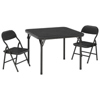 Ensemble table et chaises pliantes 3 pièces Garvee pour enfants, pliable avec revêtement en cuir PU, pour salle de jeux et usage extérieur, léger et sûr