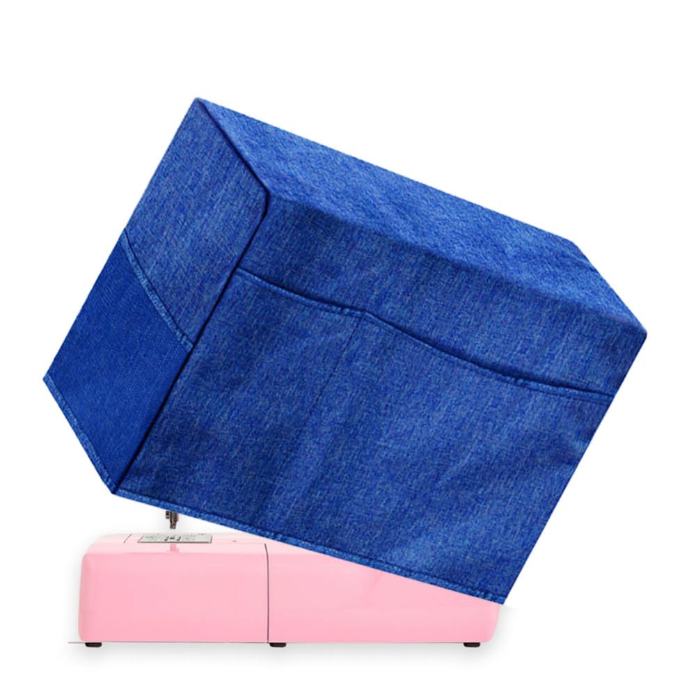 Housse de machine à coudre Garvee avec poches de rangement, pliable, anti-poussière, en tissu Oxford, bleue, pour atelier de couture