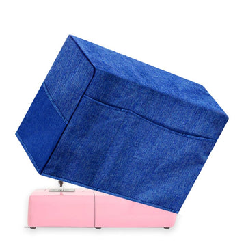 Housse de machine à coudre Garvee avec poches de rangement, pliable, anti-poussière, en tissu Oxford, bleue, pour atelier de couture