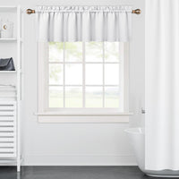 Rideaux de cuisine Garvee Valance 52 x 15 pouces, blanc bordeaux, occultants thermiques, à œillets pour petites fenêtres, cuisine ou chambre.