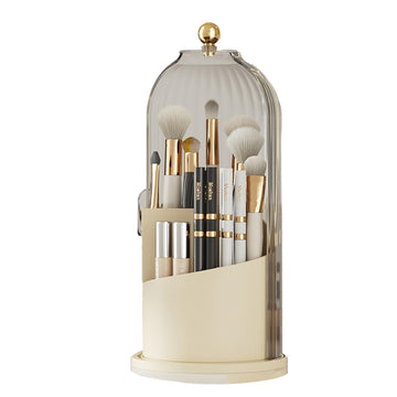 Garvee Organisateur de maquillage, rotatif à 360°, grande capacité, pour coiffeuse, bureau, salle de bain, noir