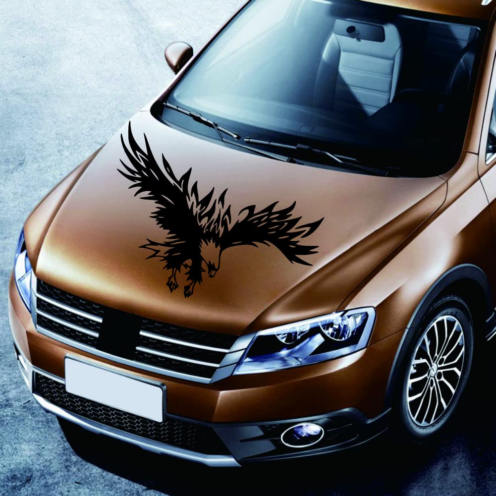 Garvee Autocollant Aigle Ailes Volantes en Vinyle Durable, imperméable pour SUV et pick-up, 50x30 cm