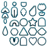 Fraises à polymère Garvee pour argile, 24 pièces, mini outils de sculpture, plastique, bleu, pour modelage d'argile, boucles d'oreilles DIY