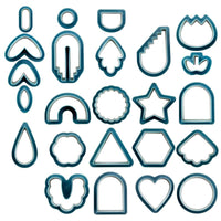Fraises à polymère Garvee pour argile, 24 pièces, mini outils de sculpture, plastique, bleu, pour modelage d'argile, boucles d'oreilles DIY