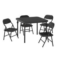 Ensemble table et chaises pour enfants Garvee 5 pièces, pliable, en métal robuste et cuir PU, pour chambres d'enfants et usage extérieur