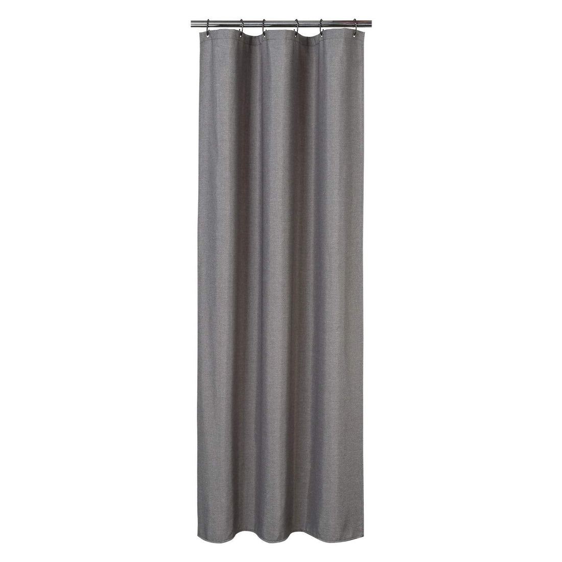Rideau de douche Garvee en polyester imperméable avec crochets pour salles de bain et baignoires, 122 x 183 cm, gris