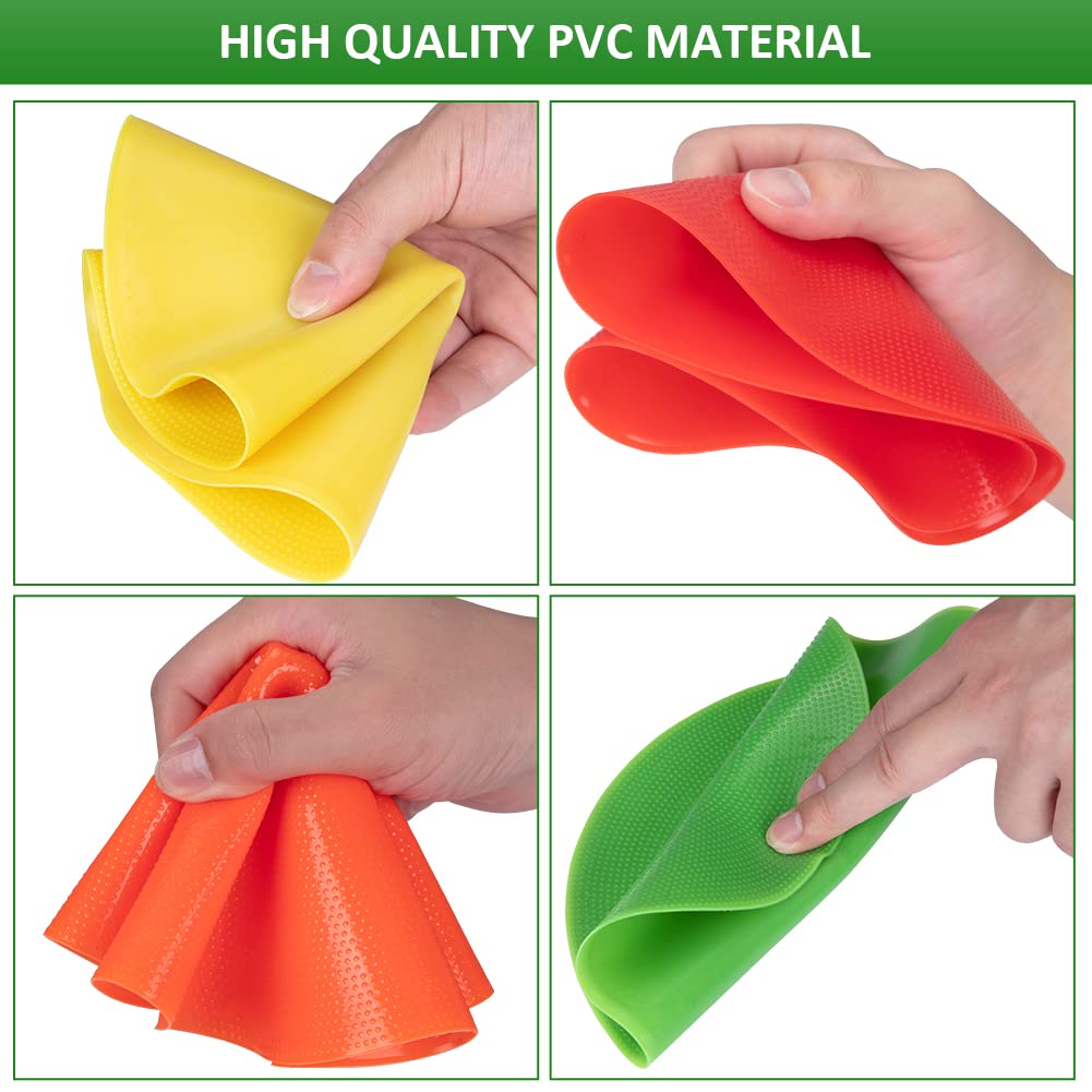 Marqueurs de taches Garvee pour enfants, lot de 10, 23 cm (9 pouces), en PVC, antidérapants, plats et colorés, pour le sport, l'entraînement et l'école.