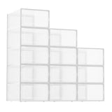 Garvee Boîtes de rangement XXL pour chaussures transparentes empilables en ABS avec ventilation pour chambre et sous-lit, blanc - Blanc